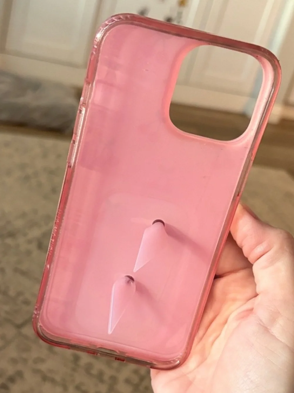 Loopy Case Pink Cherry Print iPhone Case with Matching Pouch
